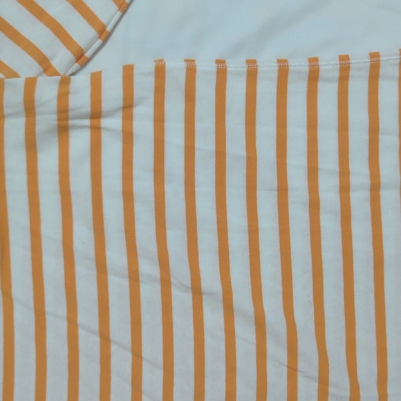 Banana Republic Short Sleeve Striped Top, Color White/Orange Size L - Picture 11 of 13